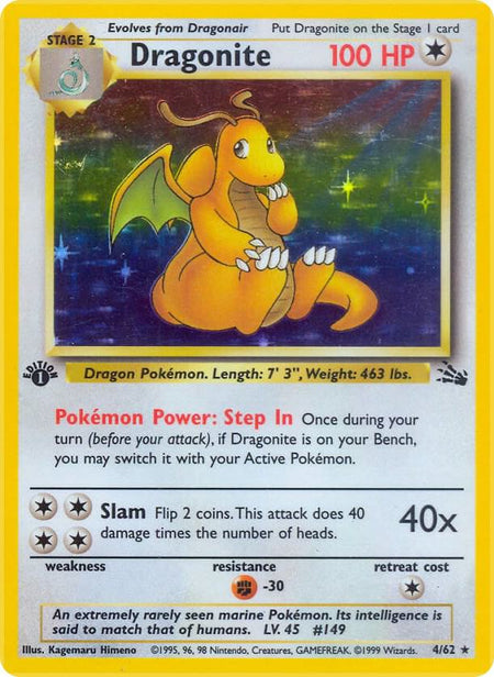 Dragonite (04/62) (FO) (Unlimited Holofoil)