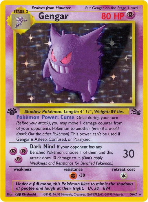 Gengar (05/62) (FO) (Unlimited Holofoil)