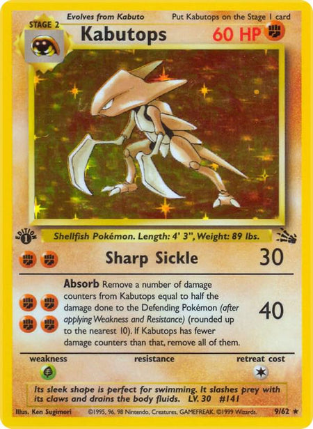 Kabutops (09/62) (FO) (Unlimited Holofoil)