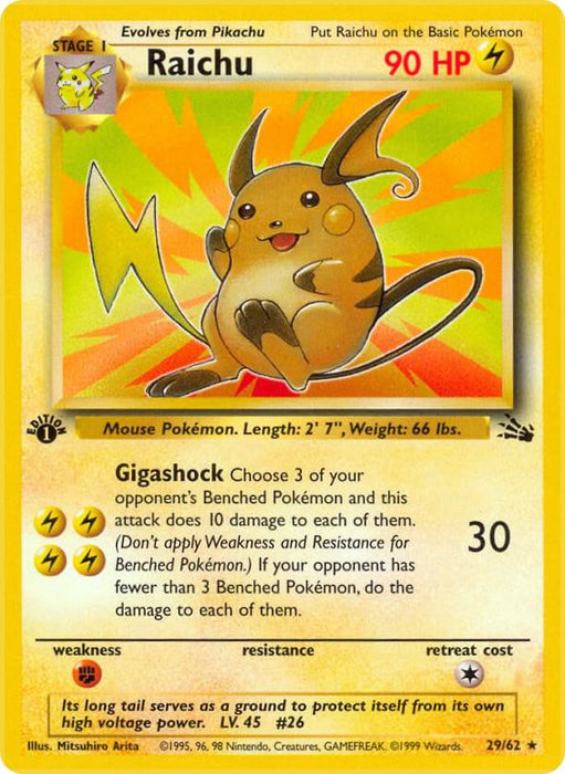 Raichu (29/62) (FO) (1st Edition)