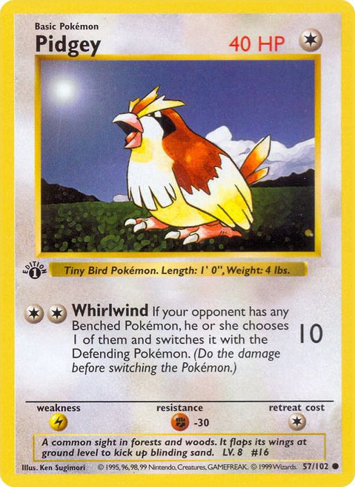 Pidgey (057/102) (BSS) (1st Edition)