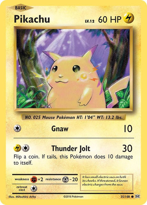 Pikachu (35/108) (EVO) (Reverse Holofoil)