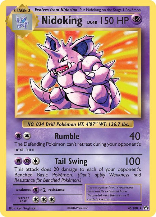 Nidoking (45/108) (EVO) (Reverse Holofoil)