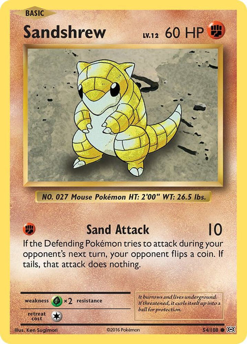 Sandshrew (54/108) (EVO) (Reverse Holofoil)