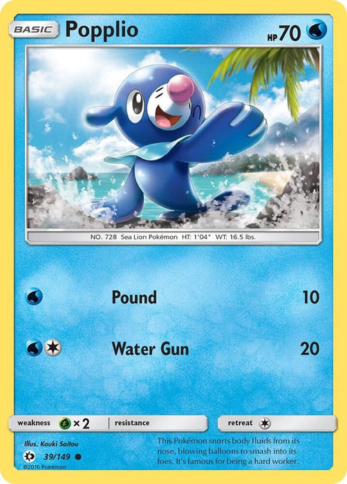 Popplio (39/149) (SM01) (Reverse Holofoil)