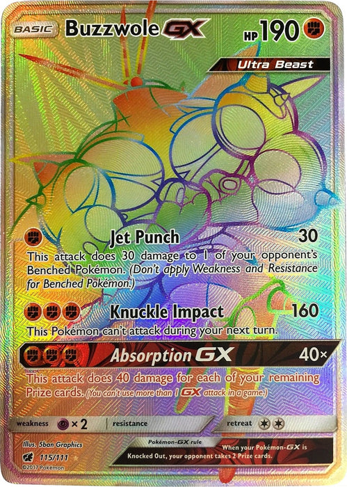 Buzzwole GX (Secret) (115/111) (SM04)