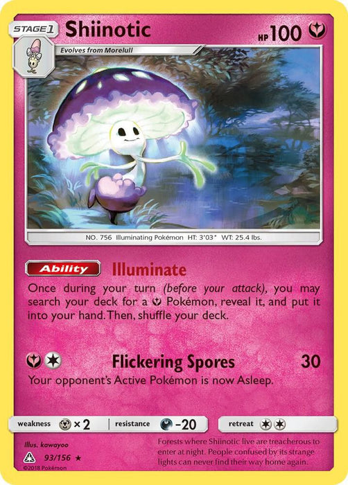 Shiinotic (93/156) (SM05) (Reverse Holofoil)