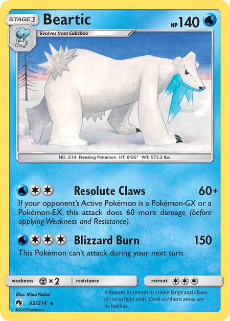 Beartic (62/214) (SM8) (Reverse Holofoil)