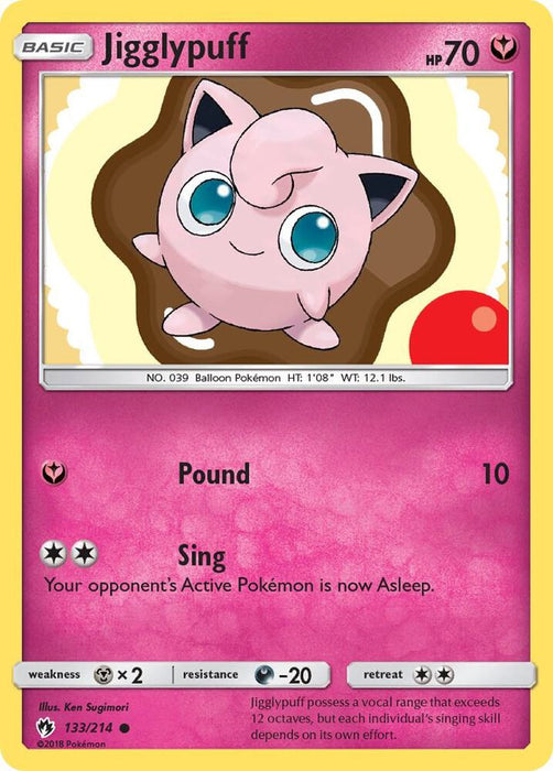 Jigglypuff (133/214) (SM8) (Reverse Holofoil)