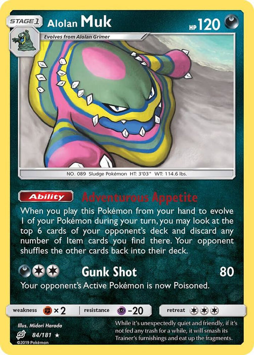 Alolan Muk (84/181) (SM9) (Reverse Holofoil)