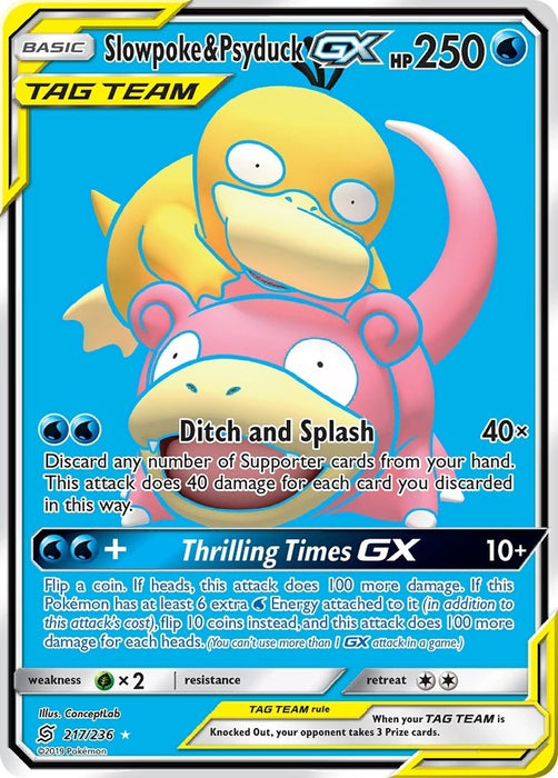 Slowpoke & Psyduck GX (Full Art) (217/236) (SM11)