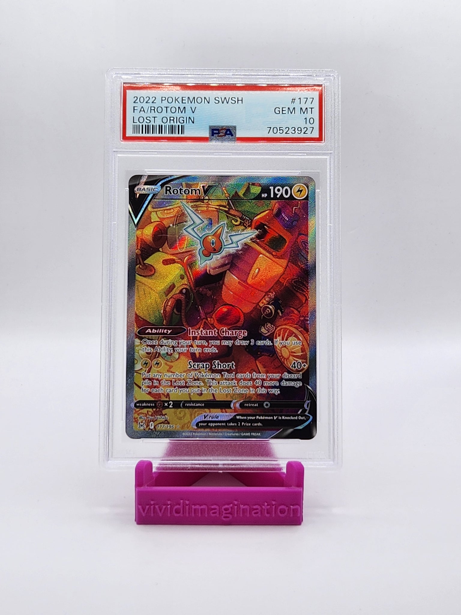 Rotom V 177/196 (PSA 10) - All the best items from Vivid Imagination Cards and Collectibles - Just $89.99! Shop now at Vivid Imagination Cards and Collectibles