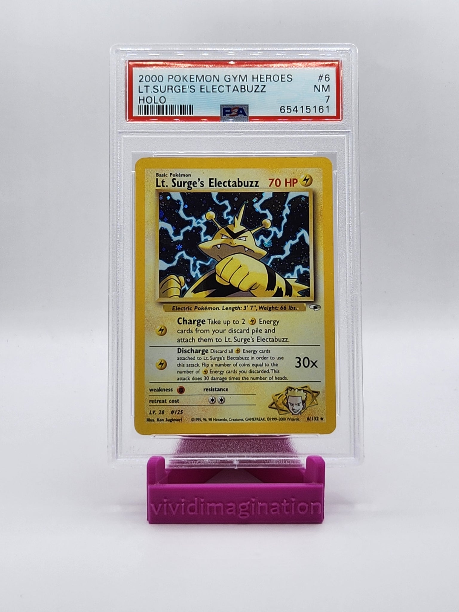 Lt. Surge's Electabuzz 6/132 (PSA 7) - All the best items from Vivid Imagination Cards and Collectibles - Just $24.99! Shop now at Vivid Imagination Cards and Collectibles