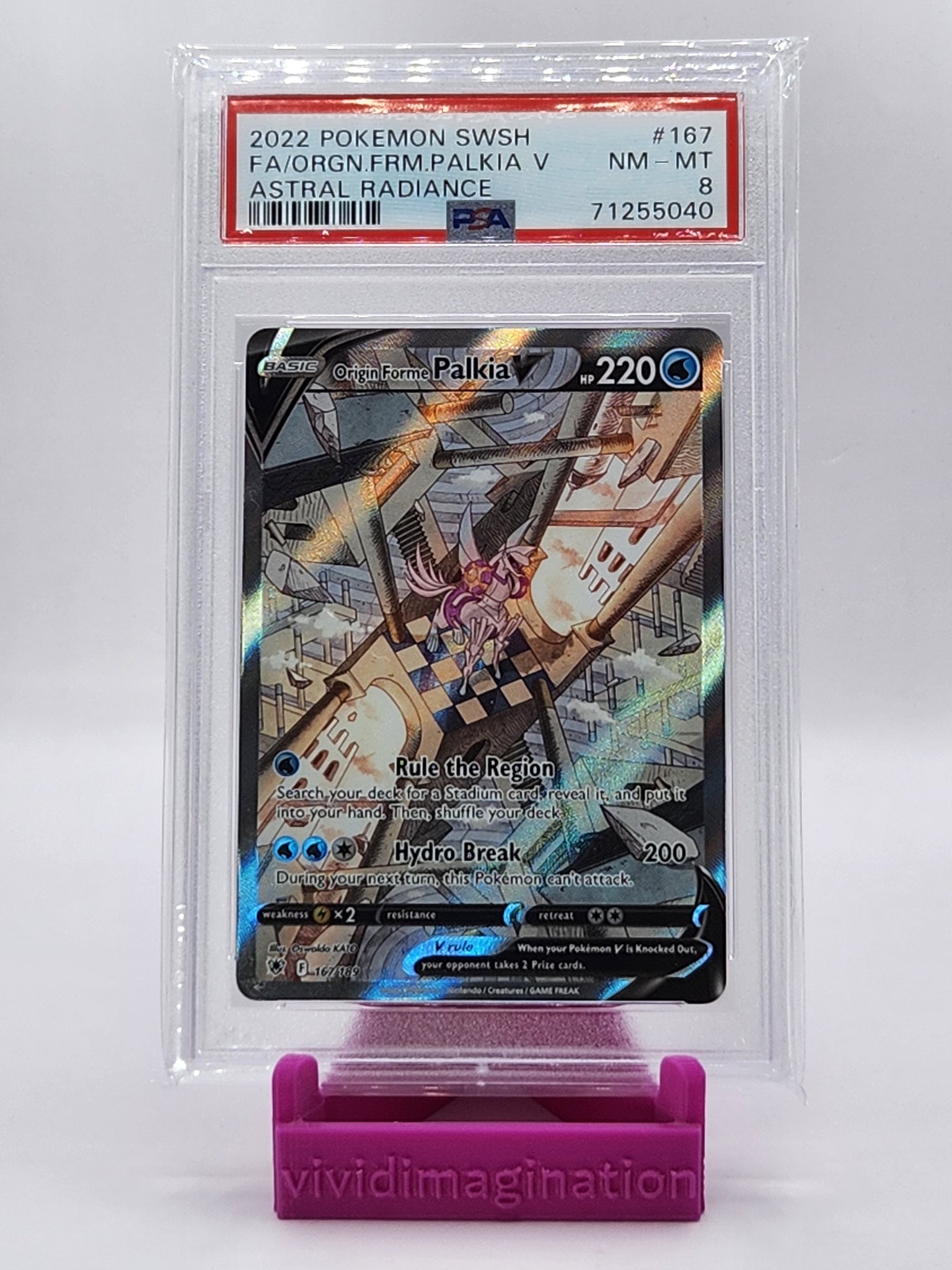 origin Forme Palkia V 167/189 (PSA 8) - All the best items from Vivid Imagination Cards and Collectibles - Just $42.99! Shop now at Vivid Imagination Cards and Collectibles