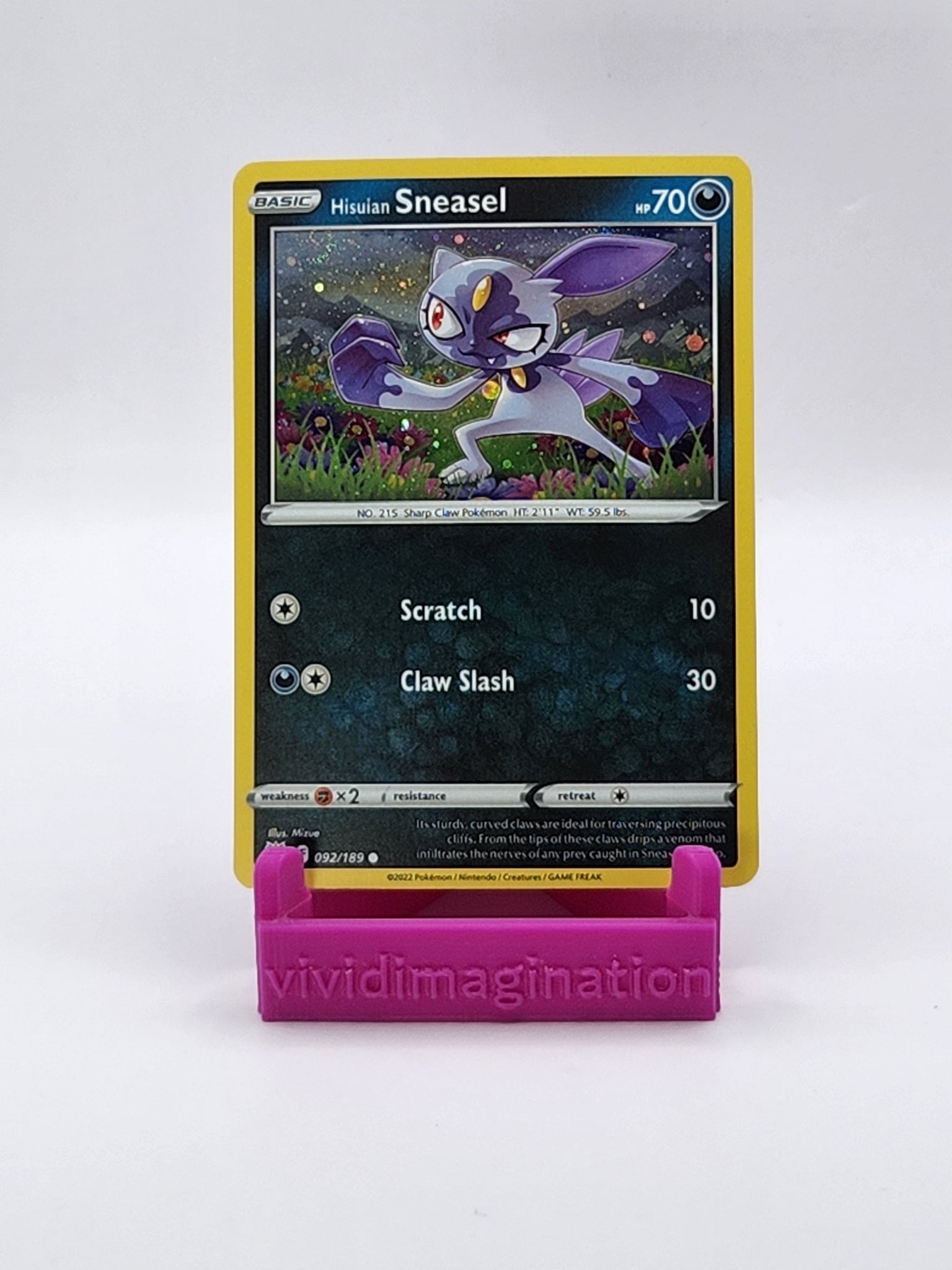 Hisuian Sneasel 092/189 (cosmos foil) - All the best items from Vivid Imagination Cards and Collectibles - Just $0.25! Shop now at Vivid Imagination Cards and Collectibles