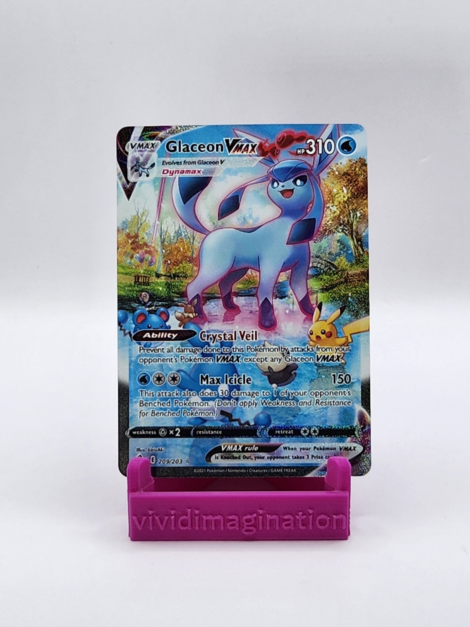 Glaceon VMAX 209/203 (Alternate Art Secret) - All the best items from Vivid Imagination Cards and Collectibles - Just $154.99! Shop now at Vivid Imagination Cards and Collectibles