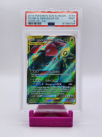 Celebi & Venusaur GX 159/181 (PSA 9) - All the best items from Vivid Imagination Cards and Collectibles - Just $29.99! Shop now at Vivid Imagination Cards and Collectibles