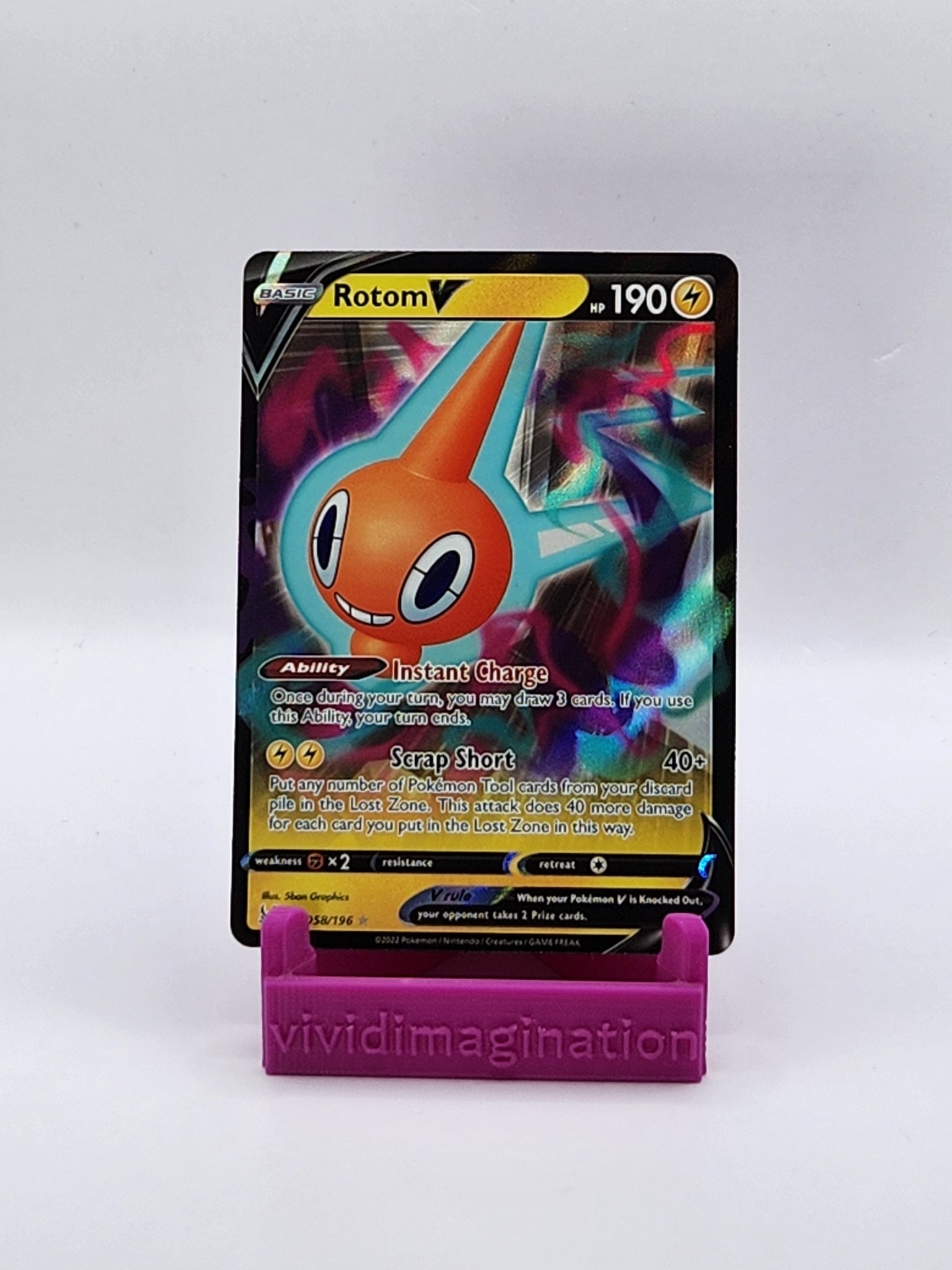 Rotom V 58/196 - All the best items from Vivid Imagination Cards and Collectibles - Just $0.55! Shop now at Vivid Imagination Cards and Collectibles
