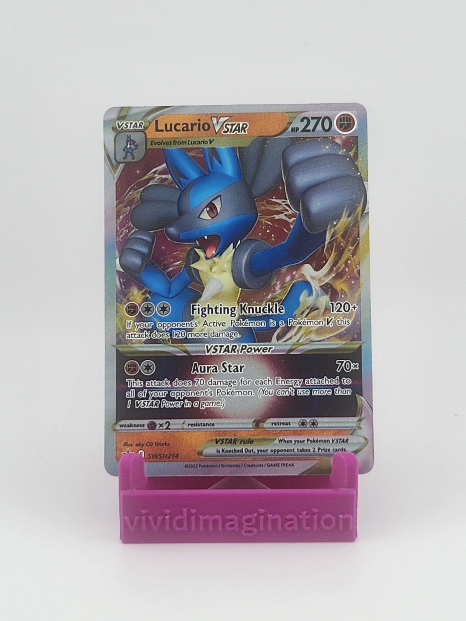 Lucario VSTAR SWSH214 - All the best items from Vivid Imagination Cards and Collectibles - Just $0.75! Shop now at Vivid Imagination Cards and Collectibles