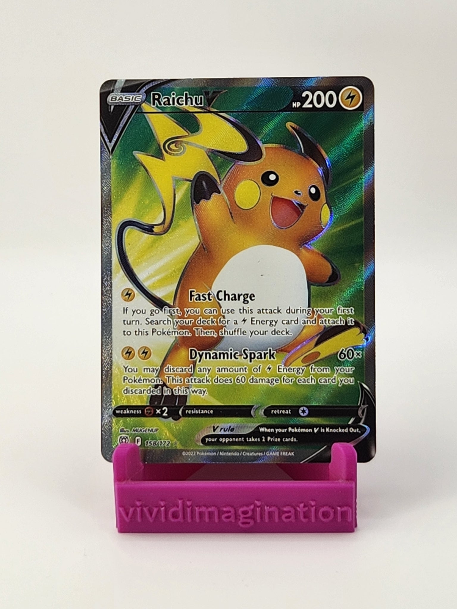 Raichu V 158/172 (Full Art) - All the best items from Vivid Imagination Cards and Collectibles - Just $6.99! Shop now at Vivid Imagination Cards and Collectibles