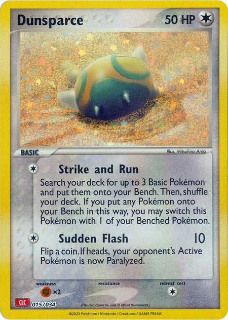 Dunsparce 015/034 - All the best items from Vivid Imagination Cards and Collectibles - Just $1.49! Shop now at Vivid Imagination Cards and Collectibles