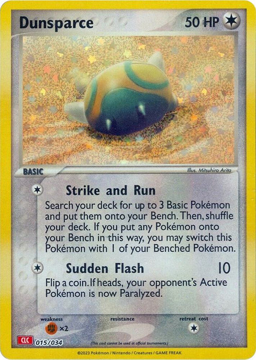Dunsparce 015/034 - All the best items from Vivid Imagination Cards and Collectibles - Just $1.49! Shop now at Vivid Imagination Cards and Collectibles