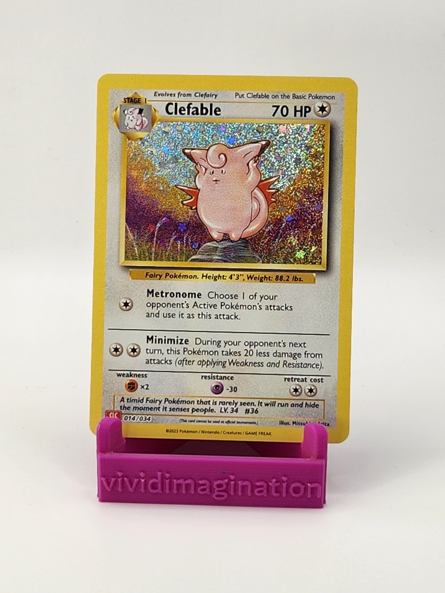 Clefable 014/034 - All the best items from Vivid Imagination Cards and Collectibles - Just $2.75! Shop now at Vivid Imagination Cards and Collectibles