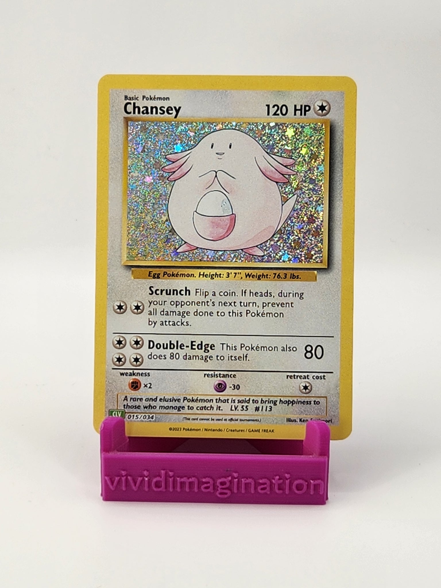 Chansey 015/034 - All the best items from Vivid Imagination Cards and Collectibles - Just $4.99! Shop now at Vivid Imagination Cards and Collectibles