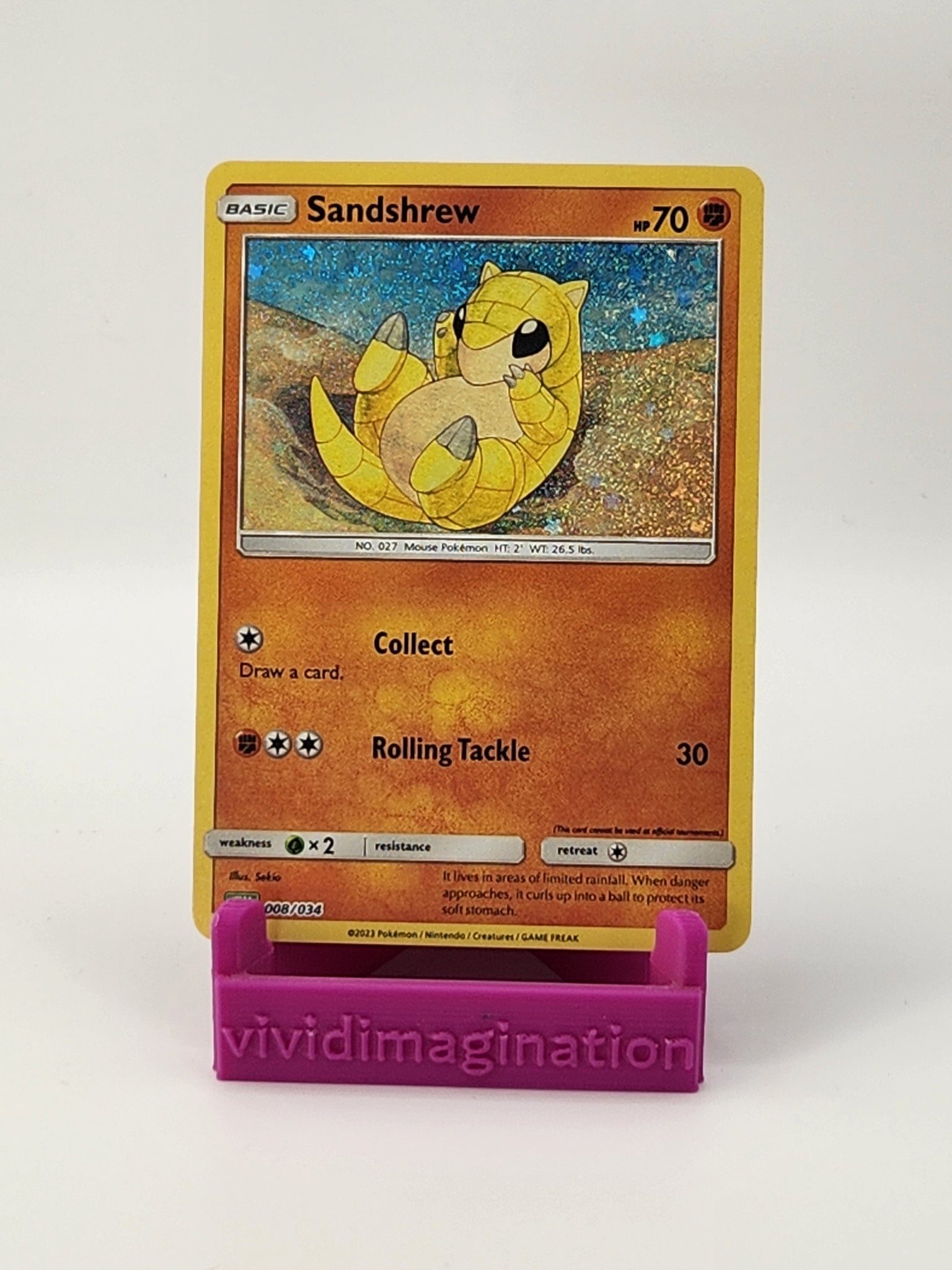 Sandshrew 008/034 - All the best items from Vivid Imagination Cards and Collectibles - Just $1.99! Shop now at Vivid Imagination Cards and Collectibles