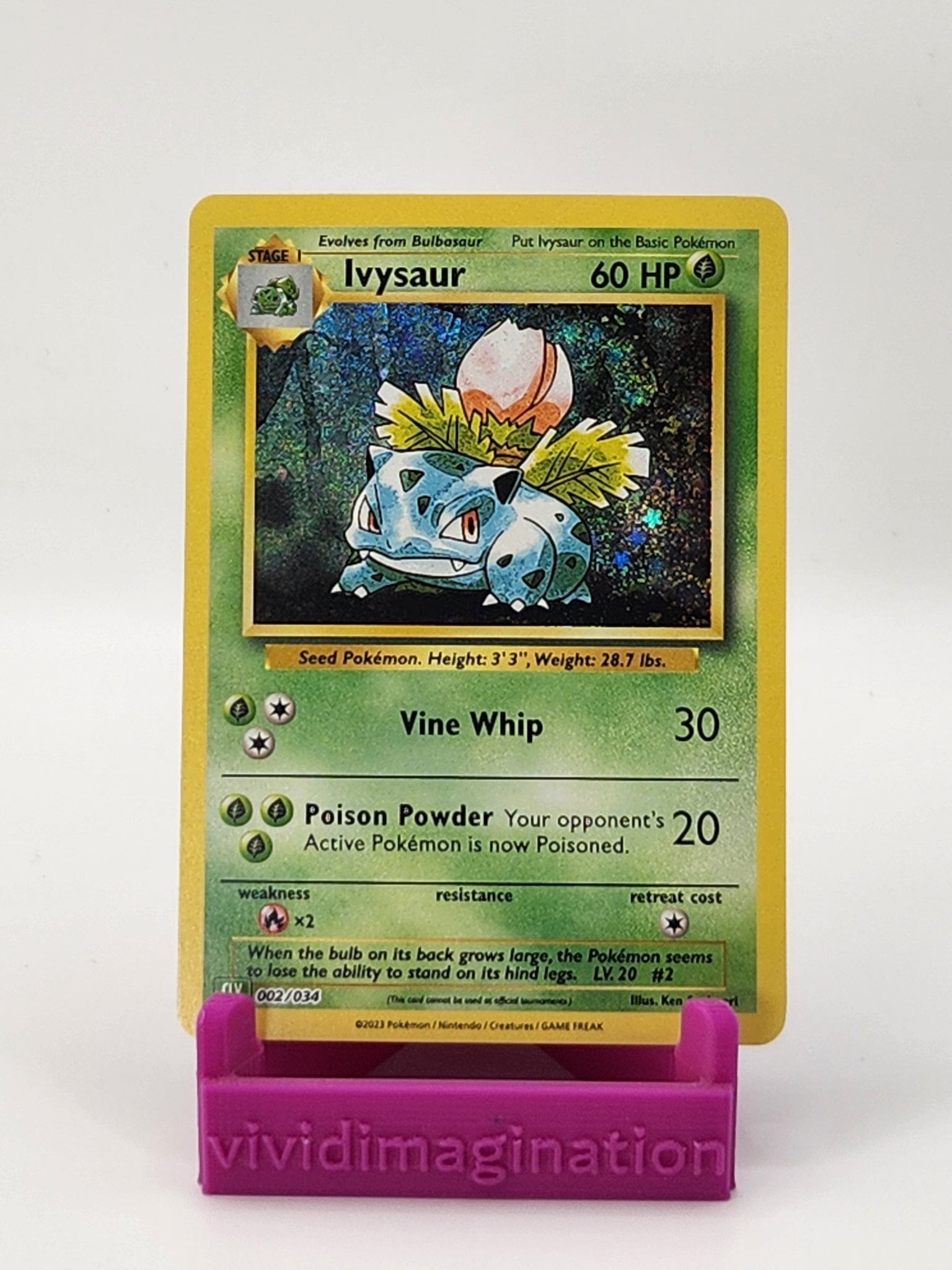 Ivysaur 002/034 - All the best items from Vivid Imagination Cards and Collectibles - Just $3.99! Shop now at Vivid Imagination Cards and Collectibles