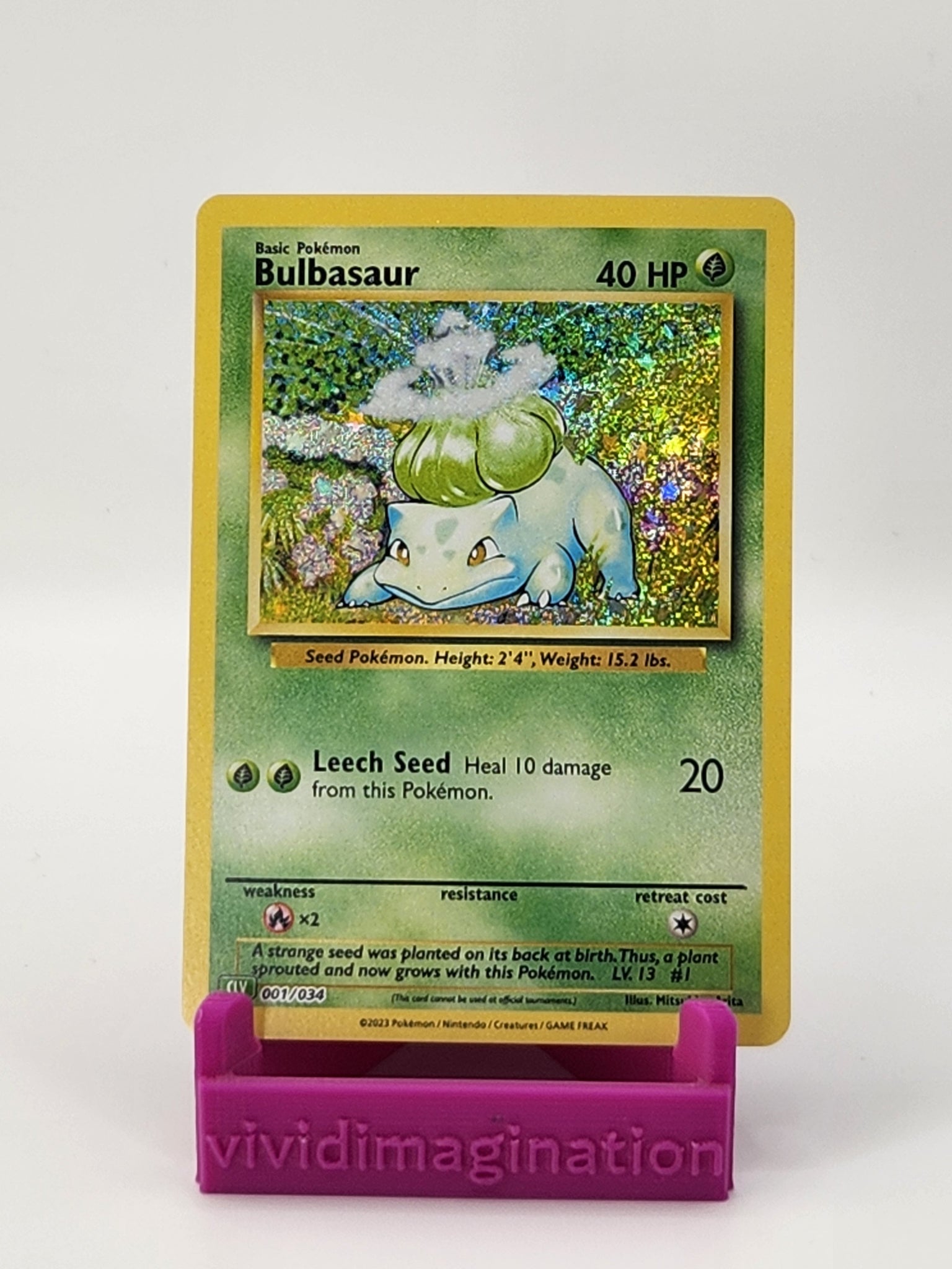 Bulbasaur 001/034 - All the best items from Vivid Imagination Cards and Collectibles - Just $7.49! Shop now at Vivid Imagination Cards and Collectibles