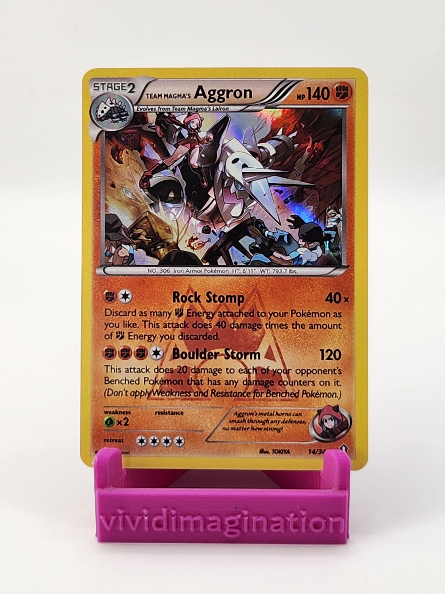 Team Magma's Aggron 14/34 - All the best items from Vivid Imagination Cards and Collectibles - Just $1.25! Shop now at Vivid Imagination Cards and Collectibles