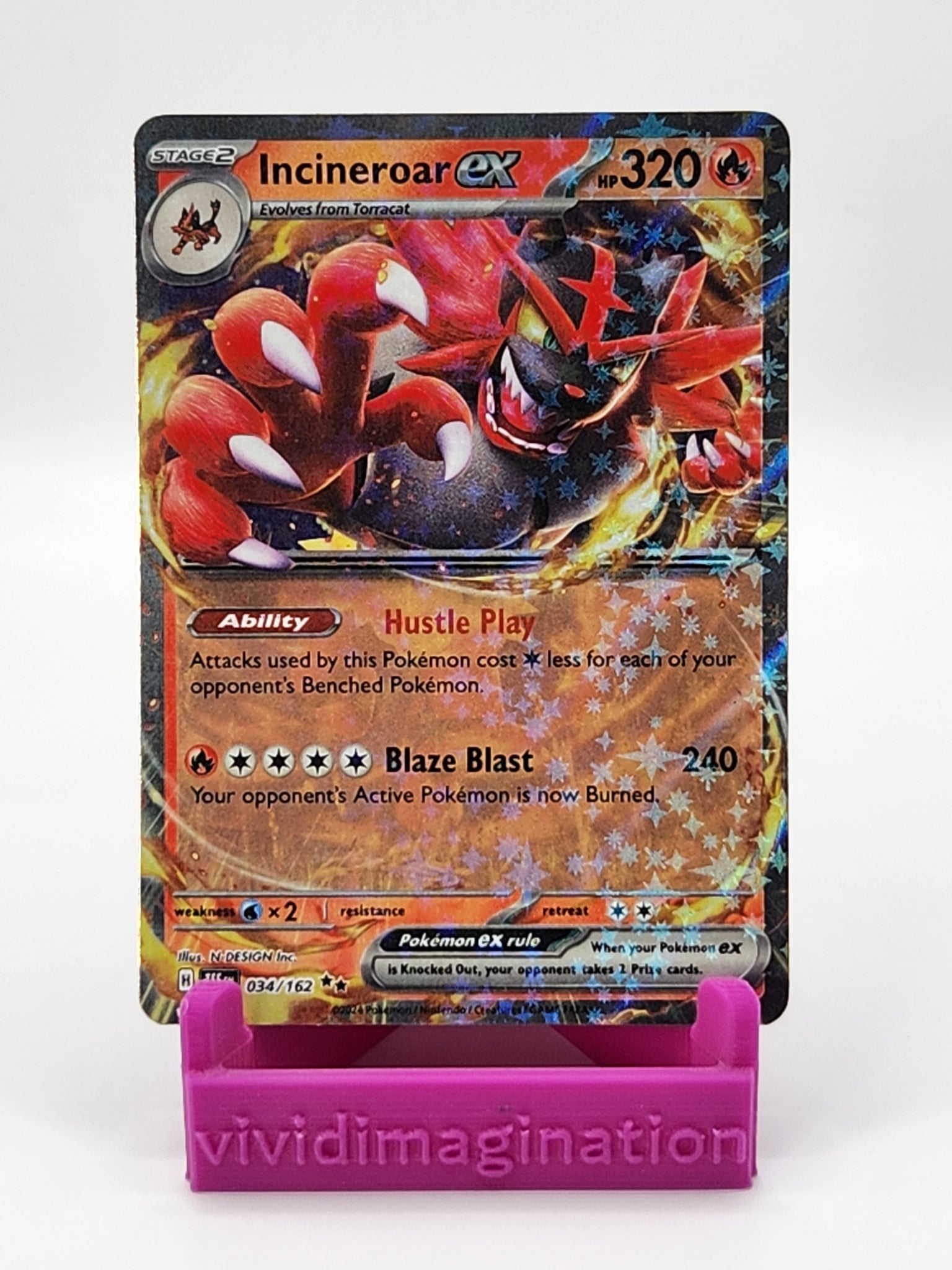Incineroar ex 034/162 - All the best items from Vivid Imagination Cards and Collectibles - Just $0.49! Shop now at Vivid Imagination Cards and Collectibles