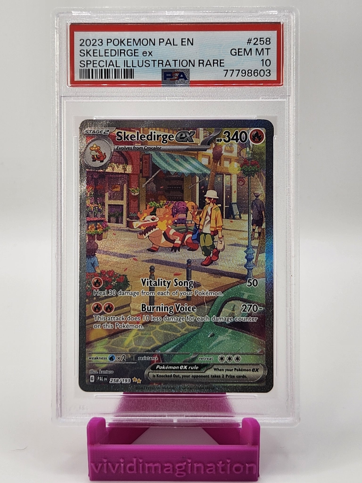 Skeledirge ex 258/193 (PSA 10) - All the best items from Vivid Imagination Cards and Collectibles - Just $59.99! Shop now at Vivid Imagination Cards and Collectibles