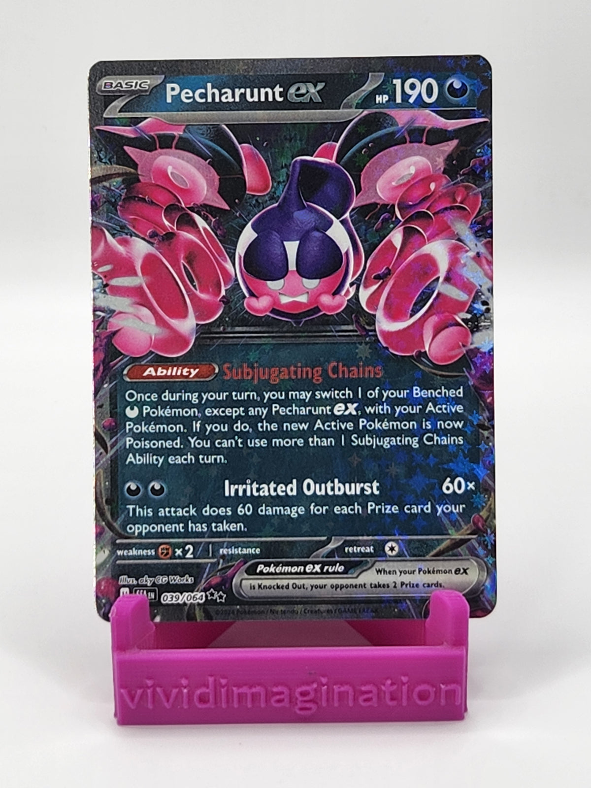 pecharunt pokemon card Pecharunt ex 039/064 |Vivid Imagination Cards and Collectibles