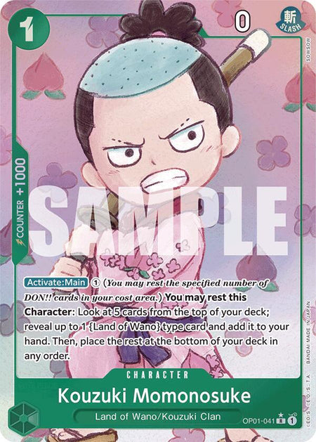 Kozuki Momonosuke (Alt Art) OP01-041 (R) (PRB-01) - All the best items from Vivid Imagination Cards and Collectibles - Just $8.99! Shop now at Vivid Imagination Cards and Collectibles