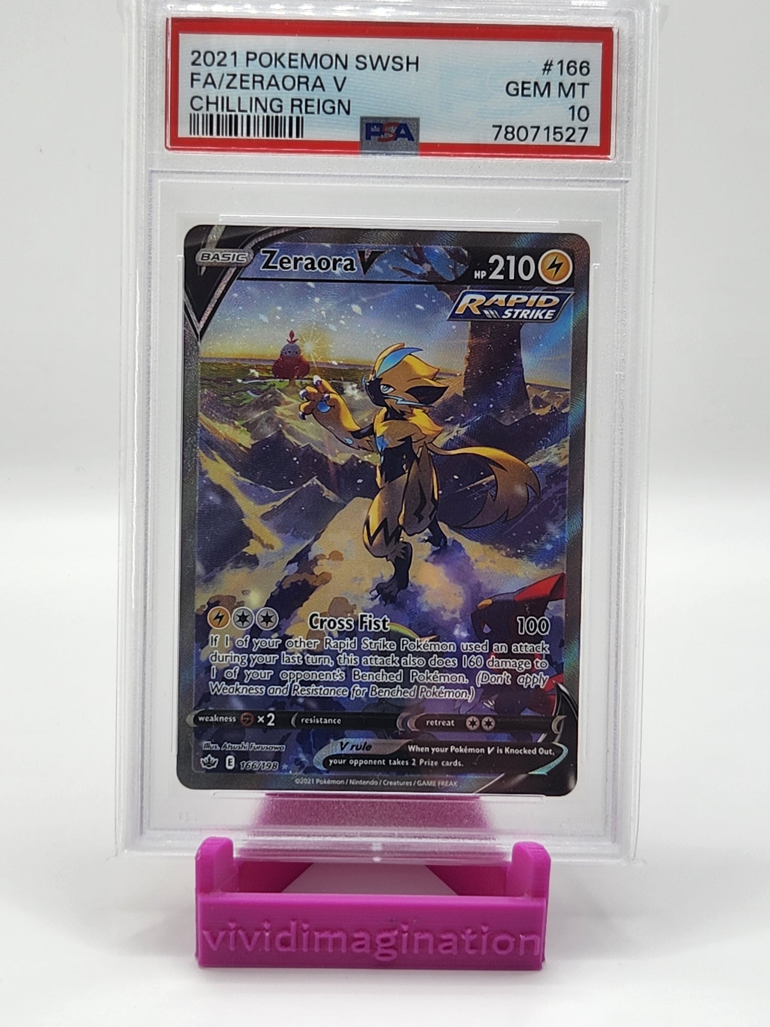 Zeraora V 166/198 (PSA 10) - All the best items from Vivid Imagination Cards and Collectibles - Just $129.99! Shop now at Vivid Imagination Cards and Collectibles