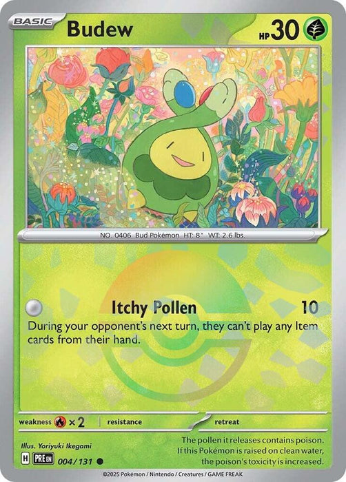 Budew 004/131 (Poke Ball Pattern) - All the best items from Vivid Imagination Cards and Collectibles - Just $6.99! Shop now at Vivid Imagination Cards and Collectibles
