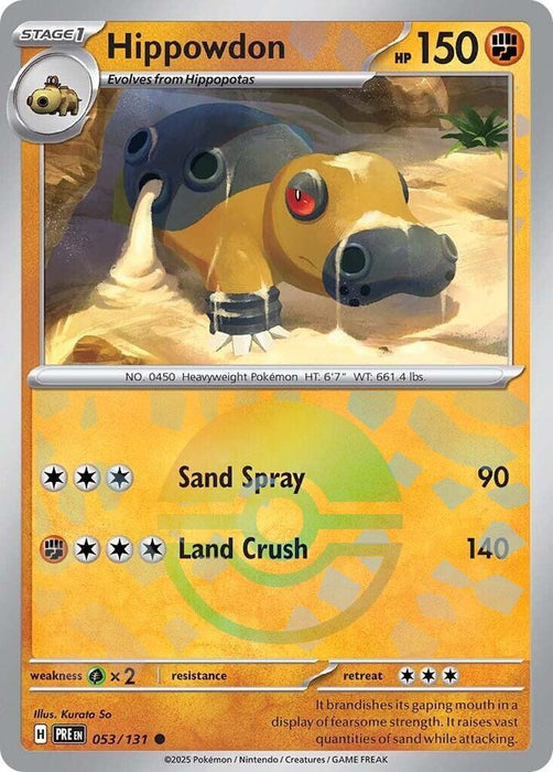 Hippowdon 053/131 (Poke Ball Pattern) - All the best items from Vivid Imagination Cards and Collectibles - Just $0.49! Shop now at Vivid Imagination Cards and Collectibles