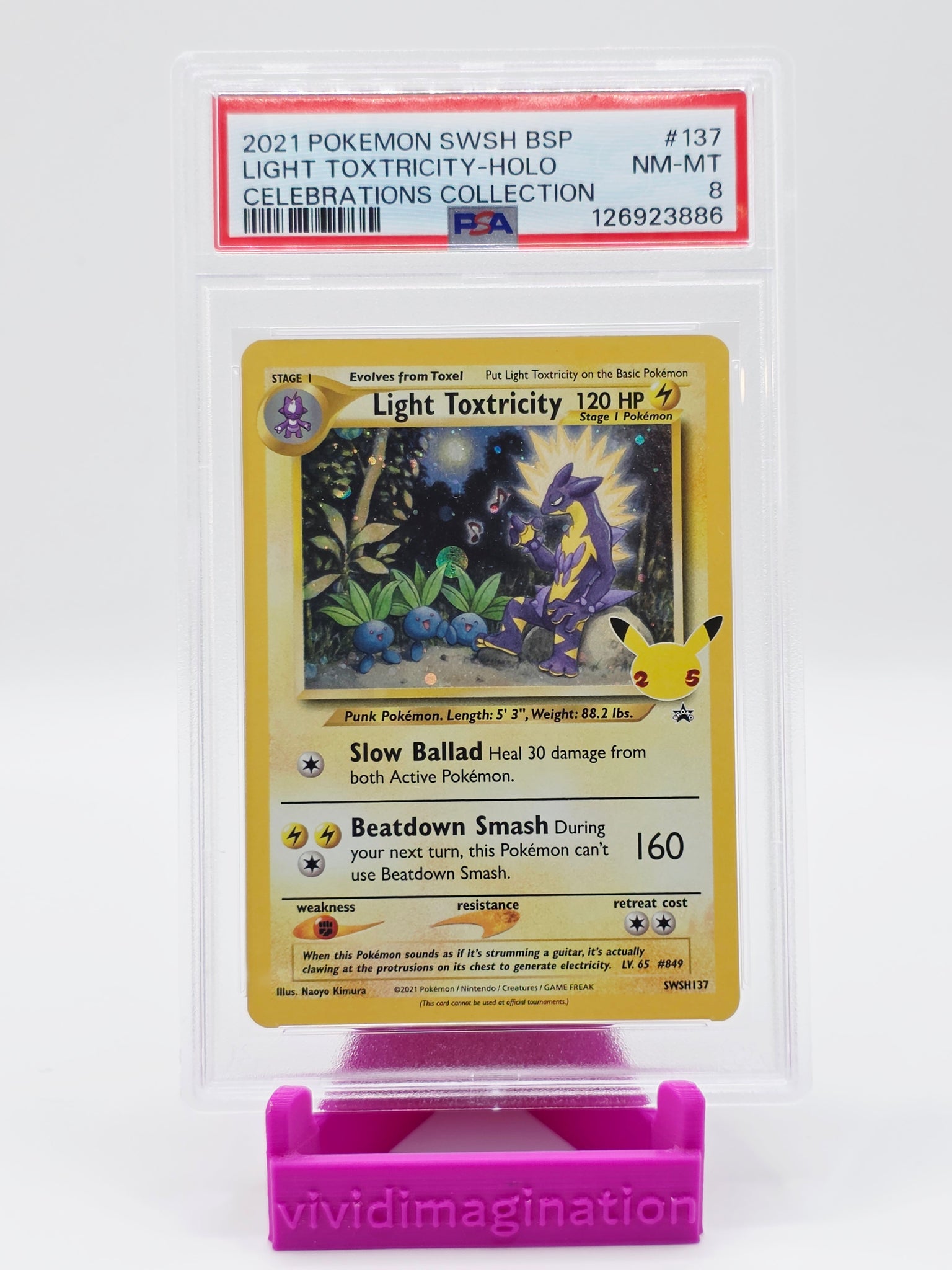 Light Toxtricity SWSH137 (PSA 8)