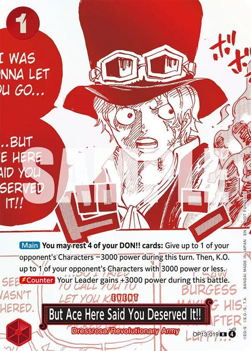 But Ace Here Said You Deserved It!! (3rd Anniversary Treasure Campaign Pack) (OP13-019) (OP-PR)