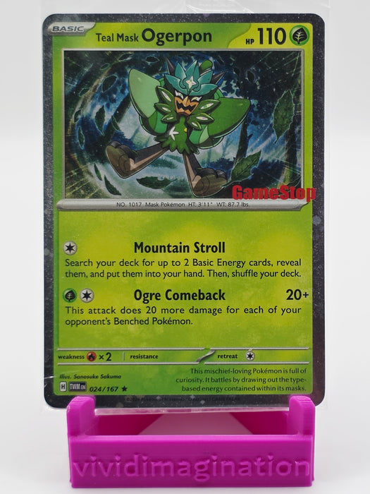 Teal Mask Ogerpon (Cosmos Holo) (Gamestop Exclusive) (024/167) (MCAP)