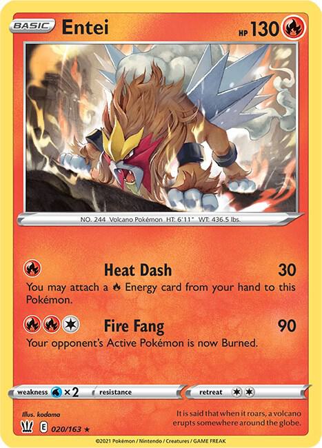 Entei (020/163) (SWSH05) (Reverse Holofoil)