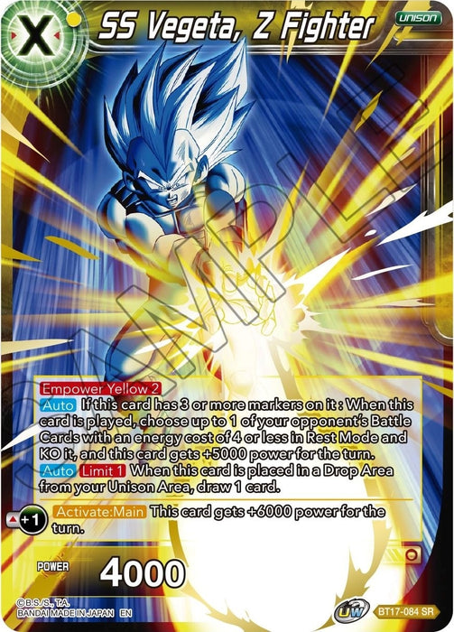 Image for SS Vegeta, Z Fighter (BT17-084) (DBS-B17) - Dragon Ball Super: Masters