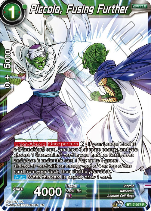 Image for Piccolo, Fusing Further (BT17-077) (DBS-B17) - Dragon Ball Super: Masters