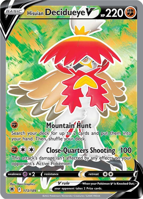 Hisuian Decidueye V (Full Art) (173/189) (SWSH10)