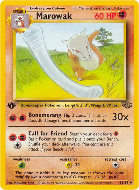 Marowak (39/64) (JU) (1st Edition)