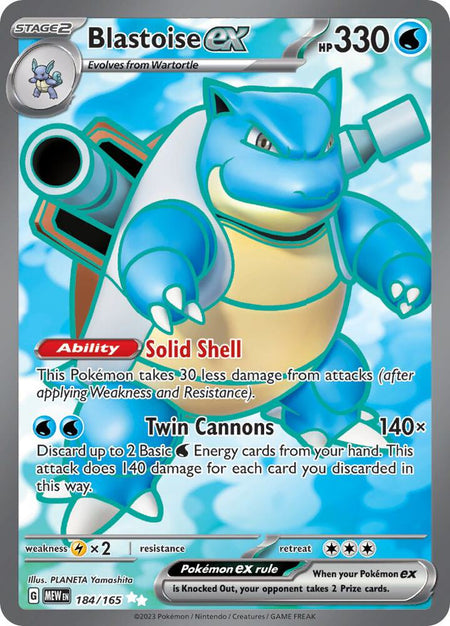 Blastoise ex (184/165) (MEW)