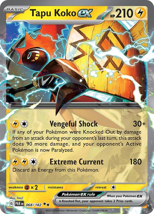 Image for Tapu Koko ex (068/182) (PAR) - Pokemon