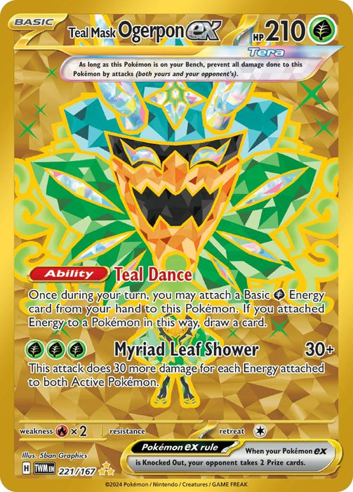 Teal Mask Ogerpon ex (221/167) (TWM)